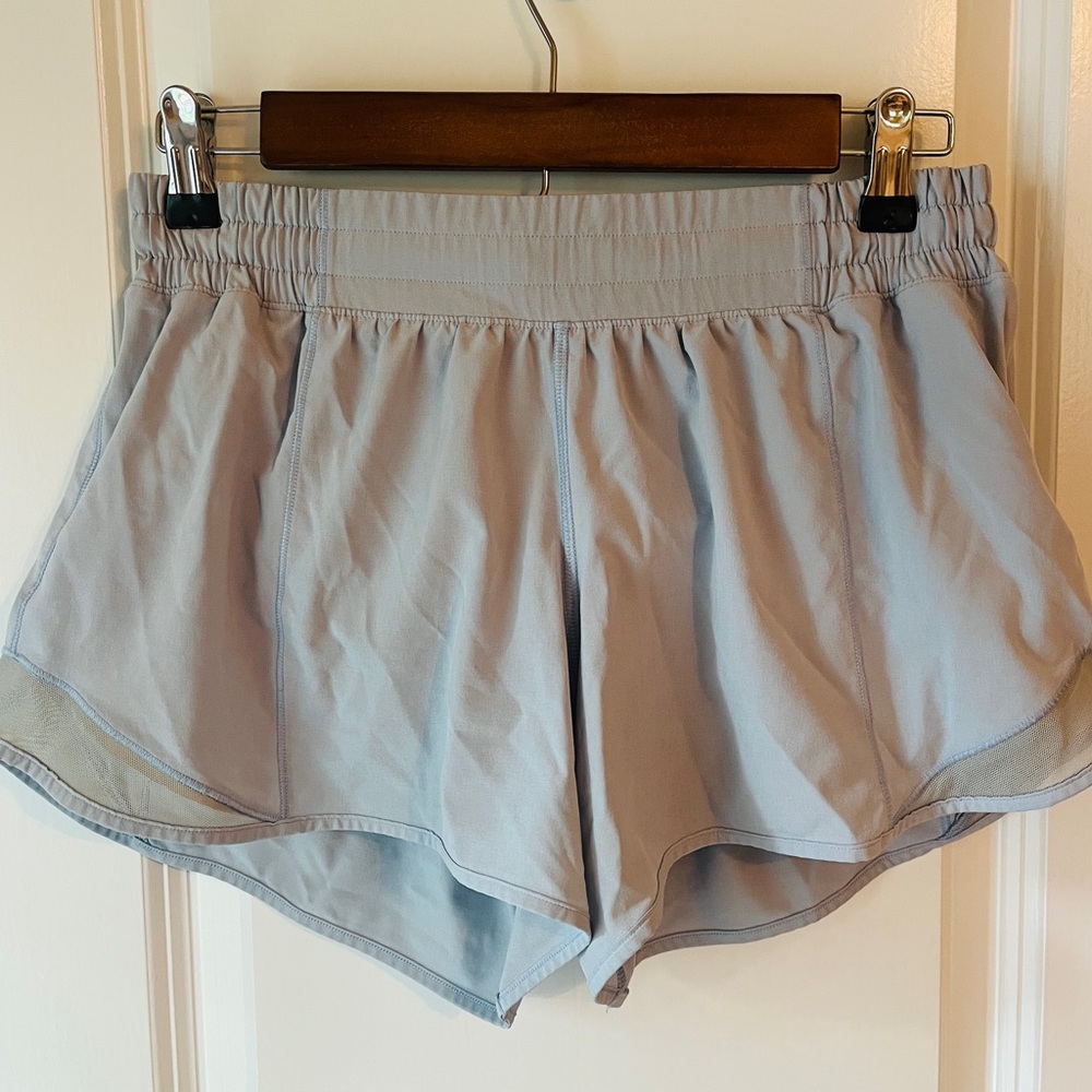Light Blue/Gray Lululemon Hotty Hot Shorts!